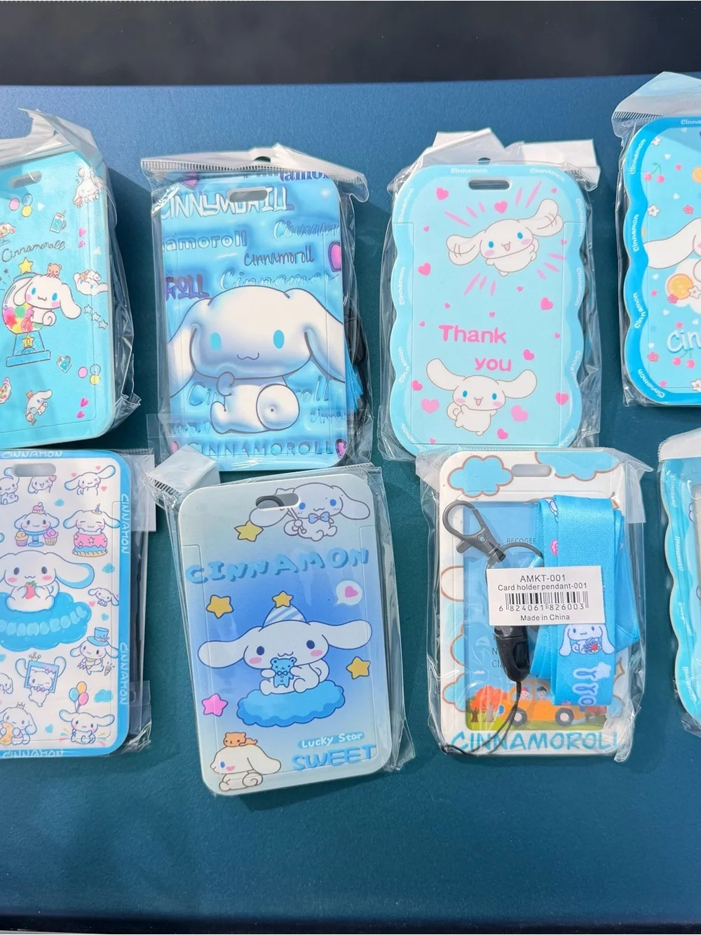 Cinnamoroll Blue Card Holder / ID BADGEwith Lanyard - Cute Character Wrist Clip